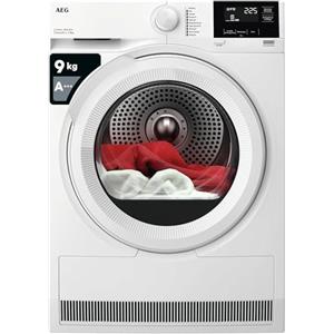 AEG Asciugatrice 7000 SensiDry 9 kg TR7G93W, Classe A+++, Tecnologia PreciseDry e MixDry per Cotoni e Sintetici, Filtro EcoFlow, Antipiega, Sportello Reversibile, Pompa di Calore, 850x596x636mm