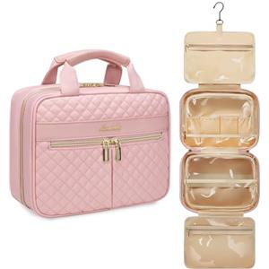 LOVEVOOK Beauty Case da Viaggio Donna da Appendere, Impermeabile Trousse Trucchi Necessaire Alta Capacità porta Trucchi da Viaggio Accessori Utili Makeup Bag con Gancio