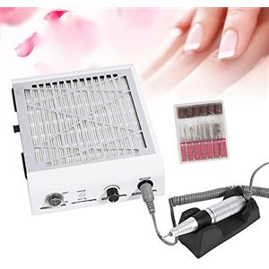 SanBouSi Lima elettrica per unghie con aspirapolvere per unghie, aspirazione professionale della polvere per unghie, forte aspirazione aspiratore per unghie, 80 W