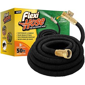 Flexi Hose - Leggero tubo espandibile da giardino - Doppio lattice e raccordo in ottone 2 cm - 15 m