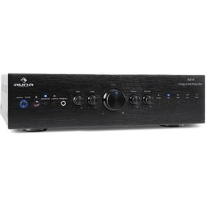 Auna Amplificatore Audio Stereo, Amplificatore Hifi, Impianto Stereo Casa, Controllo degli Alti, Amplificatore Subwoofer e Casse hifi con Potenza Audio 2 Canali, Telecomando, Ingresso AUX per MP3 e CD