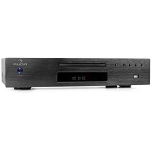AUNA AV2-CD509 - Lettore CD HiFi, MP3, USB, CD Player, Uscita Ottica, Coassiale, RCA, Telecomando, Nero