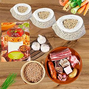 LACOSVI 3 sacchetti da cucina in nylon, 1 kg 2 kg 3 kg leggings da cucina riutilizzabili adatti per qualsiasi alimento per cucinare legumi, ceci