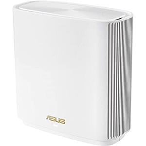 ASUS ZenWiFi XT8 sistema Mesh Wi-Fi 6 tri-band AX6600, 4+ camere, 6.6 gbps, 3 ssid, Internet security e controllo genitori incluso a vita, porta 2.5g, 1 pezzo, bianco