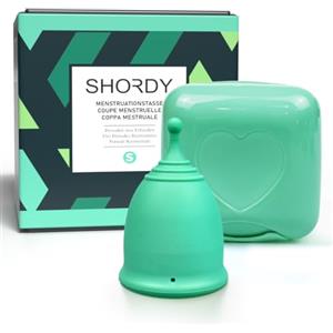 SHORDY Coppetta mestruale, confezione singola (piccola) con scatola, morbida e flessibile, kit mestruale Copa per le donne | Fino a 12 ore di comfort, alternativa ecologica e più sicura a assorbenti e