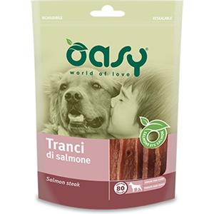 Oasy Snack per Cani - Tranci di Anatra e Salmone, Ricchi di Proteine, 100 g