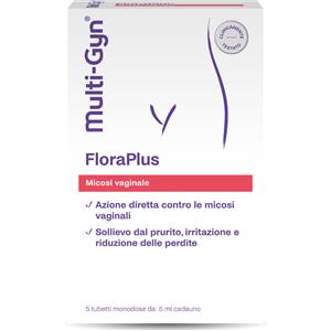 Multi-Gyn FloraPlus Gel Vaginale - Trattamento per Candidosi con 5 Applicatori Monodose