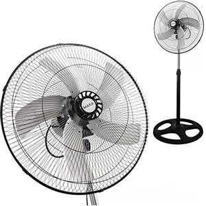 MAKA change your life quality MAKA Ventilatore a Piantana Potente, Ventilatore Metallo 5 Pale, 75W, Basso Consumo, Oscillazione Orizzontale, Ventilatore da Terra Industriale Diametro 50cm, Regolabile Altezza Max 130 cm 3 Velocità