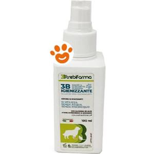 Trebifarma 3B Igienizzante Zampe Cani e Gatti - Spray 100 ml con Aloe Vera e Clorexidina