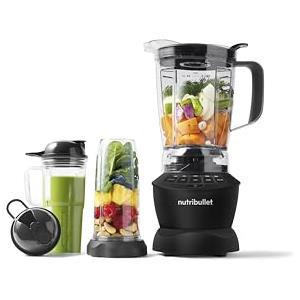 nutribullet Full Size Blender Combo, Frullatore Elettrico, Tritatutto Multifunzione, Professionale, Con Tre Bicchieri di cui uno da 1,8 L Senza BPA, Potenza 1200 Watt, NBF500MB