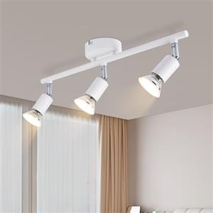 Glitzerlife LED Faretto da Soffitto a 3 Fiamme - Lampada da Soffitto per Interno GU10 Bianco Caldo da Soggiorno Moderno per Camera da Letto Bagno Corridoio Cucina Camera dei Bambini