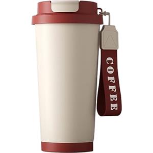 EACHPT Tazza Termica da Caffè 530ml,Thermo Coffee Mug to Go in Acciaio Inossidabile,Fodera in ceramica, Borraccia Caffe Ermetica Portatile per Caldo e Freddo,Coffee Cup da Viaggio