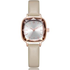 CIVO Orologio Donna Ragazze Pelle: Analogico Elegante Minimalista Design Cachi