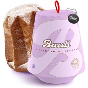 CAIYA Bauli Pandoro di Verona Tradizionale con Zucchero a Velo per Decorazione 1kg con Portachiavi CAIYA®