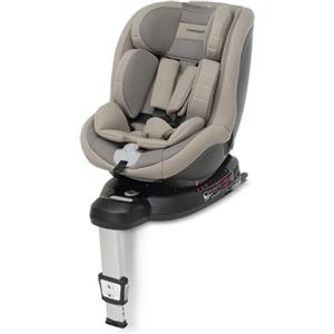 Foppapedretti Seggiolino Auto Logik I-Size, Seduta Girevole a 360°, per bambini da 40 a 105 cm di altezza, conforme ECE R129, Fissaggio Isofix, Poggiatesta a 13 altezze, Desert