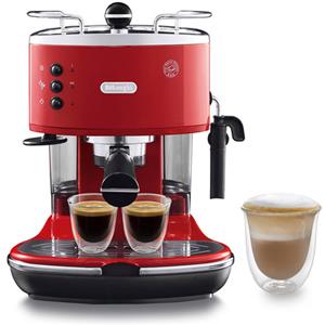 De'Longhi ICONA ECO311.R Macchina da Caffè Manuale Espresso e Cappuccino, Compatibile con Polvere o Cialde E.S.E., Spegnimento Automatico, Serbatoio E