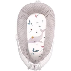EAQ Riduttore Lettino Neonato Riduttore Culla -lettino da viaggio-100% Cotone Lavabile In Lavatrice (fish)