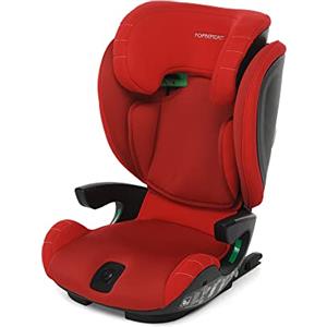 Foppapedretti Seggiolino Auto Skill I-Size, per bambini da 100 a 150 cm di altezza, 3-12 anni, conforme ECE R129, Fissaggio Dualfix (Isofix e non), Protezione Impatti Laterali, Rosso