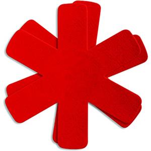 Schulte-Ufer Easy 0111 - Set di 2 protezioni per padelle, in feltro, rosso, diametro: ca. 38 cm