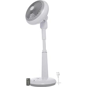 Iris Ohyama Woozoo, 49m², Ventilatori a Piantanadistallo, Bianco, Telecomando, Silenzioso, Oscillazione, Per Camera, Soggiorno, Cucina, Circolatore d'Aria, Raffreddamento, Potente, STF-DC18T