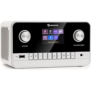 Auna Radio Portatile, Radio DAB/FM//DAB+, Bluetooth Digitale con Altoparlanti Stereo 15W, Display TFT, Supporto Streaming, Radiosveglia