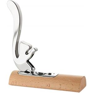 Alessi AB13 Scoiattolo - Schiaccianoci di Design in Acciaio Inossidabile 18/10 e Legno