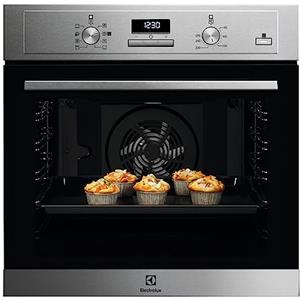 Electrolux Serie 600 Forno da Incasso a Vapore Multifunzione, Capacità 68 L, COD3S40X, Funzione Pizza, SteamBake, Pulizia AquaClean, 589x594x568 mm, Inox Antimpronta