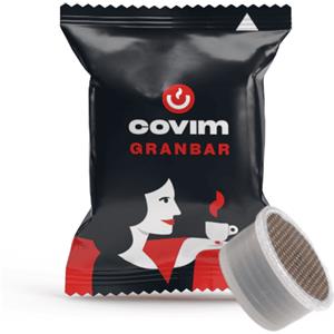 Covim Capsule di Caffè GranBar - 100 Capsule Monodose Compatibili Lavazza Espresso Point, Intensità 8 con Note di Miele e Cereali