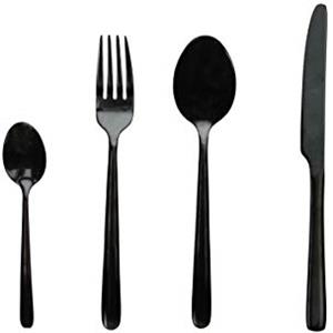 Tognana Set 24 Posate Nero Uber in Acciaio Inox 18/0 - 6 Posti Tavola