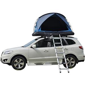 Unistrengh Tenda Sopra Tetto Auto 2-3 Posti, Tenda Auto Campeggio Veloce, Tenda per Auto sul Tetto da C Campeggio con Bolsa de zapatos, Kit de reparación, Telescópico Escalera, Impermeabile, Portatile (blu)