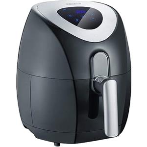 SEVERIN FR 2430 Friggitrice ad aria calda 1500W, Friggitrice ad aria Cestello da 3.2 L, 6 programmi automatici senza olio, Friggitrice ad aria elettrica con display touch LCD, Nero