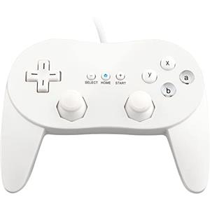 OSTENT Controller Classico Cablato Pro Gamepad Joystick per Console Nintendo Wii Remote Videogioco, Colore Bianco