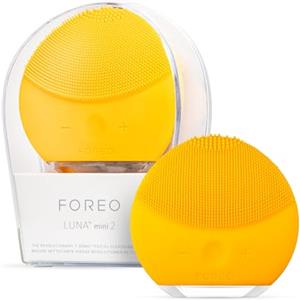 Foreo Luna Mini 2 Spazzola Pulizia Viso, Compatta, Massaggio Hi-Tech, per Tutti i Tipi di Pelle, Ultraigienico, Semplice, Detergente in Silicone, Sunflower Yellow