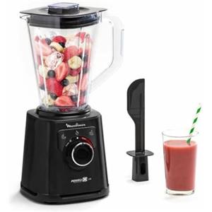 Moulinex Perfect Mix+ Frullatore, Bicchiere da 1200 W, Risultati Rapidi, Capacità 2 l, 3 Programmi: frullatore smoothie, tritan, autoclean, brocca di tritan, include paletta, LM88A810