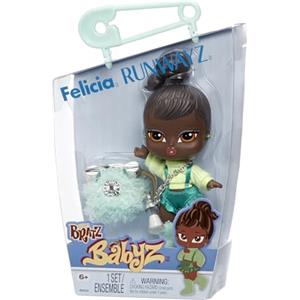 Bratz Babyz Runwayz Doll - Felicia - 1 Bambola da Collezione con Abbigliamento Alla Moda, Bambola Carina con Una Collana Che Funge da Portachiavi - Giocattolo per Bambini - Età 6+