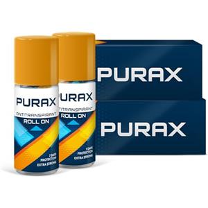 Purax Double Pack anti traspirante Roll-On Extra Strong 50ml - 7 giorni di protezione, 2-pack (2 x 50 ml)