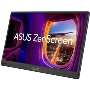 ASUS ZenScreen MB169CK, Monitor Portatile da 15,6, Full HD IPS (1920x1080), Doppia Porta USB-C, Mini-HDMI, Tecnologia Flicker Free e Filtro Luce Blu, Superficie Anti-riflesso, Nero