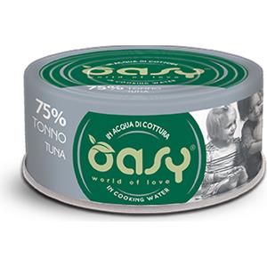 Oasy More Love Cibo Umido per Gatti Adulto al Tonno - Lattina da 70 g con Ingredienti Naturali e Senza Conservanti