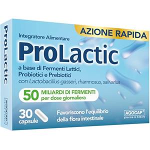 Agocap FERMENTI LATTICI PROBIOTICI - 50 MLD CFU con lactobacillus gasseri, salivarius e rhamnosus. Fermenti Lattici con Multi Enzimi e Camomilla. Fermenti lattici Probiotici per intestino per intestino pigro