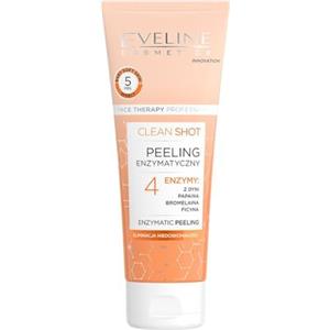 Eveline Cosmetics Face Therapy Professional Clean Shot Peeling Enzimatico - Esfoliazione Delicata, Riduzione dei Pori, Formula Vegana per Tutti i Tipi di Pelle