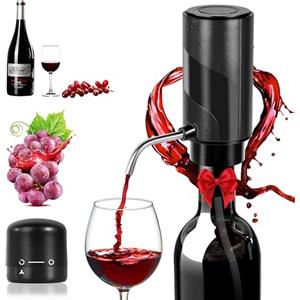 BANJILI Aeratore e versatore elettrico per vino con Tappo, Decanter per vino automatici intelligenti, Distributore di vino ricaricabile con cavo USB, I migliori regali per il vino
