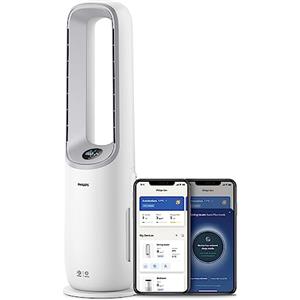 Versuni Philips Air Performer 2-in-1: Purificatore e Ventilatore - Fino a 70 m². Filtro HEPA. Rimuove odori e il 99,97% delle particelle inquinanti. Display, App e Alexa (AMF765/10)