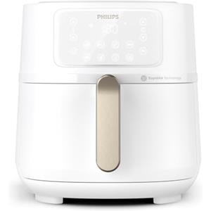 Philips Domestic Appliances Philips Airfryer Serie 5000 XXL, 7,2L (1,4Kg) - 6 porzioni, Friggitrice ad Aria 16-in-1, connessione Wifi, 90% di grassi in meno con Tecnologia Rapid Air, app HomeID. Bianco(HD9285/00)