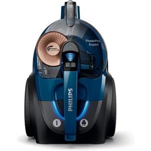 Philips PowerPro Expert Aspirapolvere Senza Sacco, Motore Potente da 900W, Filtro HEPA Allergy Lock, TriActive+ per Pavimenti e Tappeti, Blu (FC9745/09)