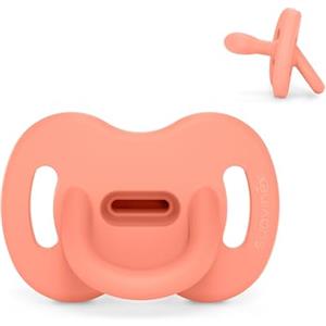 Suavinex, Ciuccio Tutto in Silicone, per Bambini 0/6 Mesi, Ciuccio con Tettarella Simmetrica Sx Pro, Super Morbido e Flessibile, Ideale per Dormire, Color Essence, Peach Pink