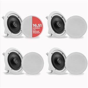 Pyle Cassa Bluetooth da 16,5 Centimetri, Altoparlanti 2 Vie, Speaker Sistema da Incasso a Parete e Soffitto con Griglie Intercambiabili, Casse Audio Potenza di 200 Watt
