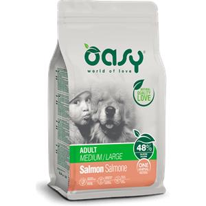 Oasy Crocchette Monoproteiche per Cani Adulto Medium/Large al Salmone - 12 Kg