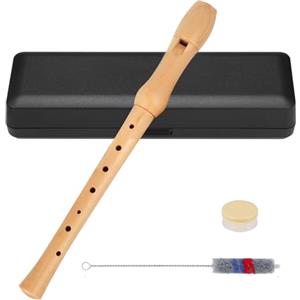 SHIQUAN Flauto dolce in legno, C-soprano, impugnatura tedesca, in resina ABS rimovibile, flauto a 8 fori, flauto di legno per bambini, adulti, principianti, adatto per principianti
