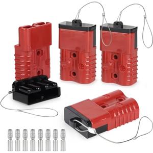 DBREAKS 4 Pezzi Batteria a Connessione Rapida, 175A Spina Cavo Terminale Batteria Alimentazione, Rosso Connettore di Batteria, Connettore Batteria a Connessione Rapida di Cablaggio per Auto