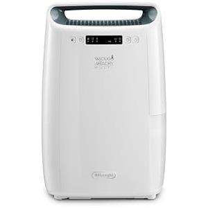 De'Longhi AriaDry DEXD216RF, deumidificatore multiuso elimina l'umidità a casa con filtrazione a 3 azioni, funzione di asciugatura, umidificazione 16L/giorno, R290, serbatoio acqua rimovibile, bianco